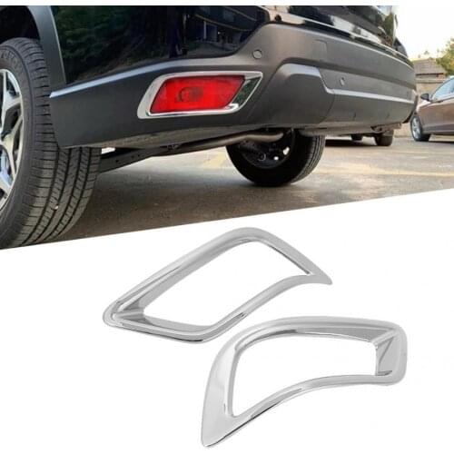 2Pcs ABS Rear Tail Fog Light Lamp Cover Trim Fit for Subaru Forester SK 2019 Electroplate style car accessories
