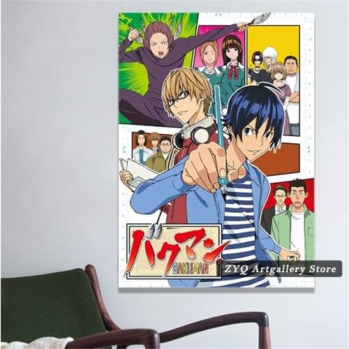 Bakuman Japan Anime Art Wall Canvas Poster Decoration Home Decor Picture Living Room Modular