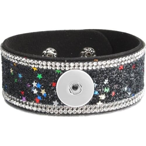 New 10 Color Velvet Leather Snap Button Bracelet Fit 20mm 18mm Snap Buttons Jewelry Bracelets Handmade Leather Wrap Bracelet