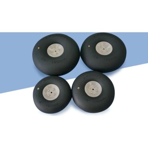 1pcs Fixed-Wing Aircraft PU Wheel Pneumatic Tire Landing Gear 4/4.5"/5"/5" Inch for RC Plane Replacement Wheels Accessories