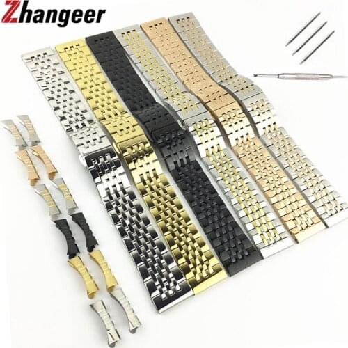 17mm 18mm 19mm 20mm 21mm 22mm Curved End Straps For Huawei 1 gt2 Samsung Galaxy 3 Active 2 Smart Watch Band Stainless Steel Belt