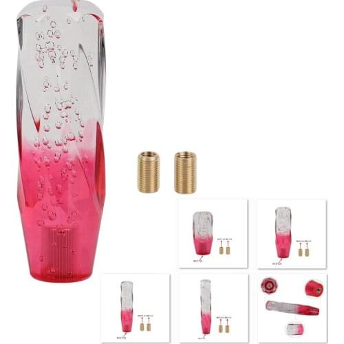 10 15 20 25 30cm Car Yellow Red Crystal Resin Gear Shift Knob Bubble AT MT Auto Manual Stick Gear Shifter Stick Gear Shift Knob