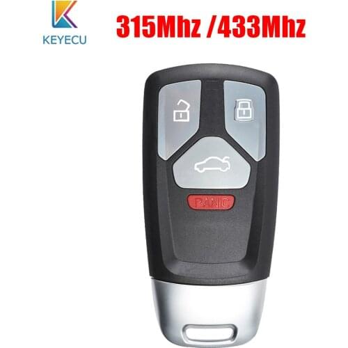 Keyecu Smart Remote Key Fob for Audi A4 A5 Q7 TT SQ5 SQ7 315Mhz NBGFS14P71, 8S0 959 754 AL, 433Mhz 4M0 959 754 AK / AQ / AF
