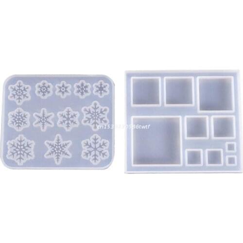 Silicone Molds Snowflake Square Jewelry Mold DIY Jewellery Making Accessories UV Resin Tool Dropship
