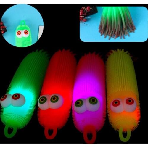 Funny Adult Decompression Vent Ball Glowing Toy Big Caterpillar Animal Squeeze Toy Neat Childrens Toy Glowing Glowing Octopus