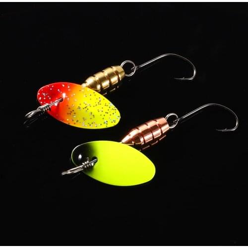 Compound Bait Spinner Fishing Lure Rotation Spoons Artificial Lures 4g/5g Single Hooks Wobbler Metal Baits Spinnerbait