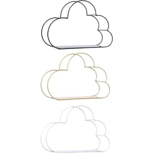 Mordern Cloud Design Wall Mounted Floating Shelf Metal Iron Storage Display Rack Organization Holder for Home Office DIY