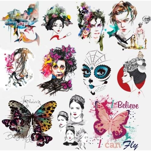 Movie Celebrity Heat Transfer Vinyl Iron Transfers On Clothes Washable Stickers Patch For Shirt Transfert Thermocollant Vetement