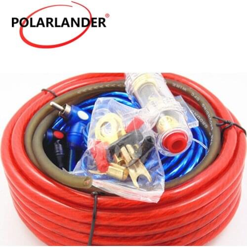 1500W Wiring Amplifier Car Audio Wire Subwoofer Speaker 60 AMP Fuse Holder Installation Kit 8GA Power Cable