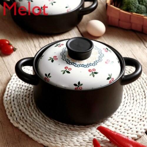 Thickened Casserole/Stewpot Gas Soup Pot Ceramic High Temperature Resistant Porridge Soup Pot ceramic cookware