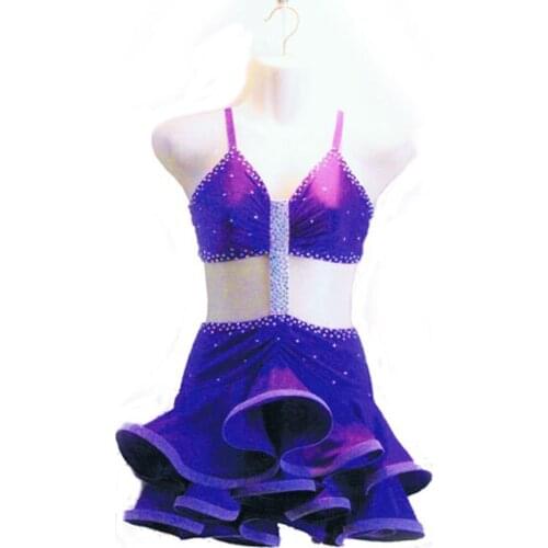 New Latin dance costume sexy senior spandex latin dance dress for women latin dance competition dresses S-4XL LD-107