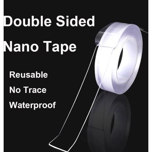 1M/2M/3M Length Nano Tape Double Sided Traceless Tape Transparent Reusable Adhesive Tape Washable No Trace Sticker for Home
