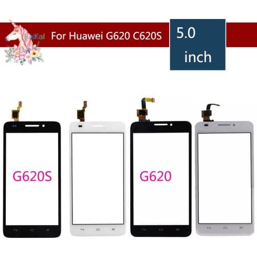 10pcs/lot 5.0" For Huawei Ascend G620 G620S LCD Touch Screen Digitizer Sensor Outer Glass Lens Panel Replacement