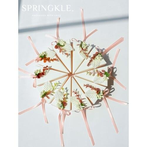 10pcs/lot Original milk white hand made pyramid candy box chocolate box for wedding and birthday party free shipping