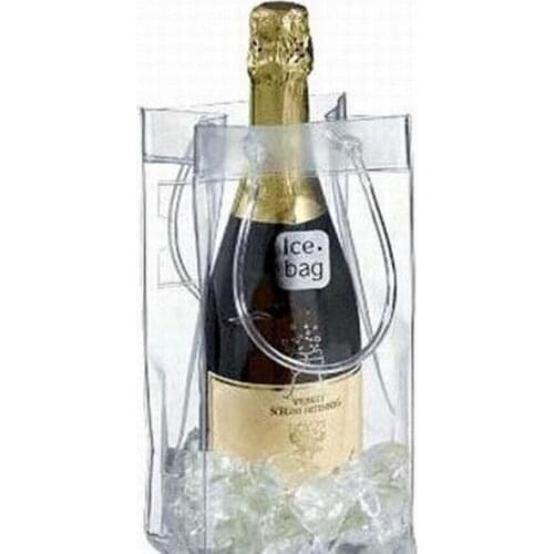 100pcs PVC Wine Beer Champagne Drink Cooler Chiller Pouch Wine Bottle Ice Bag for Parties SN323