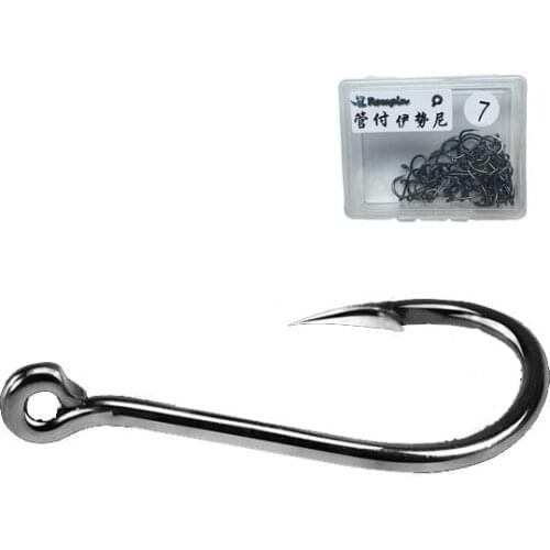 50 Pcs Fishing Hooks Set Carbon Steel Single Circle Fishing Hook Fly Fishing Jip Barbed Carp Hooks Sea Tackle Accessories
