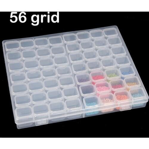 56 Lattices Dismountable Diamond Embroidery Accessories Diamond Painting Boxes Cross Stitch Cases Storage Organizer Home Storage