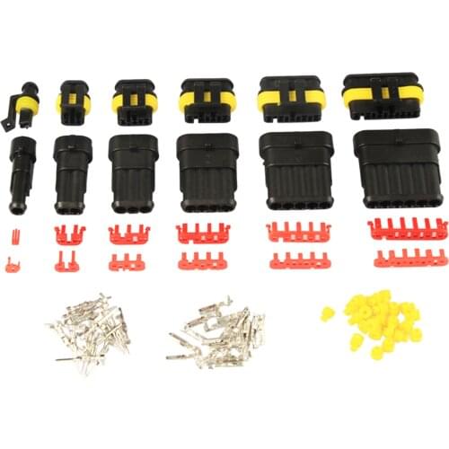 70 PC/43 Set Waterproof Electric Cable Connector Terminal Plug Kit 1 2 3 4 5 6 Pin Truck Plug Car Spark Connector Assorted Box