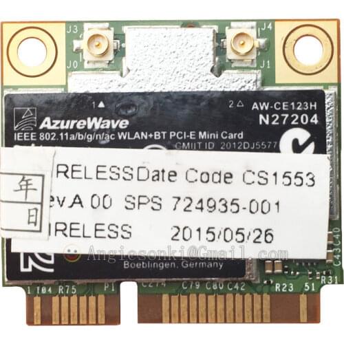 BCM94352HMB 94352 BCM4352 DUAL BAND WiFi Card for HP Broadcom+ Bluetooth 4.0 867 Mbps Mini PCI-E 802.11ac SPS 724935-001 725 755