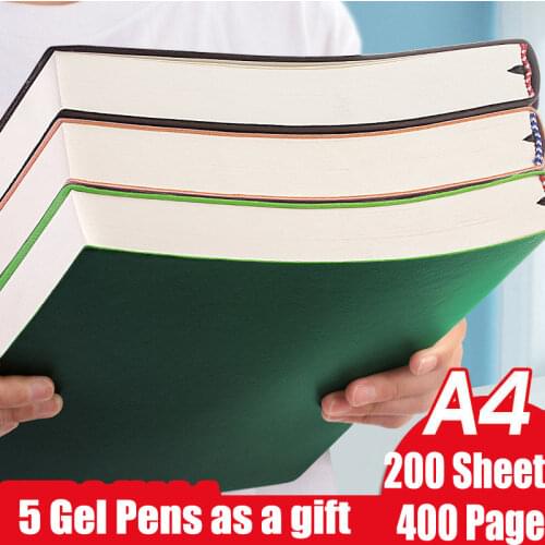 A4 Large Notepad Notebooks and Journals Daily Planner Horizontal Line Blank Paper Office 365 School Supplies Note book 2022