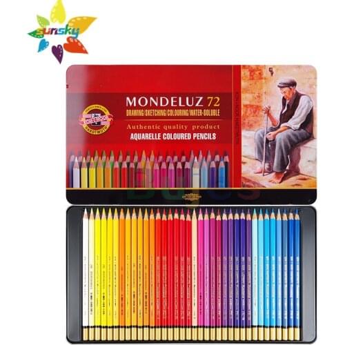Czech OEM KOH-I-NOOR 72 color oily pencil Water Soluble pencil Mondeluz Aquarell Priscolor Pastille Drawing Pencil Art Supplies