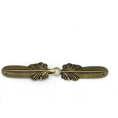 DoreenBeads 1PC Vintage Hook Clasps Brooches Metal Feather Punk Style Women Men Sweater Coat Party Clip Pins Fashion Jewelry