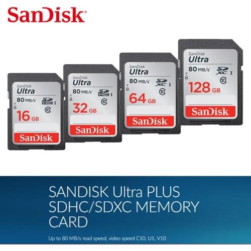 SanDisk High speed SD card Class10 32gb 64gb 128GB 80Mb/s Original TF card memory card flash real capacity stick for camer