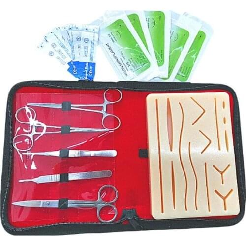 Surgical Suture Training Kit Skin Medica Operate Scalpel Practice Model Operate Pad Needle Scissors Tool Set Teaching Equipment