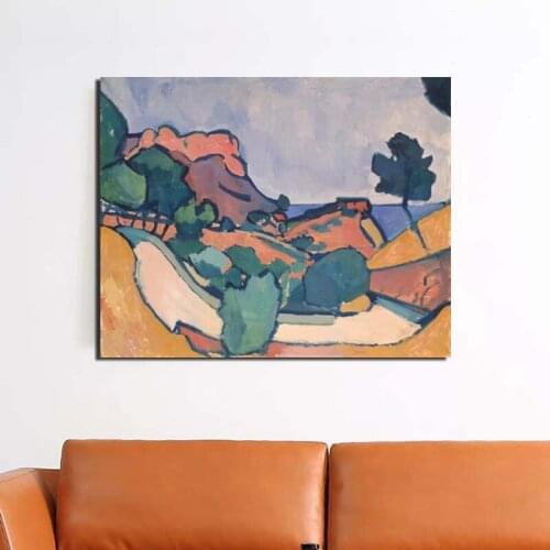Andre Derain Mountain Canvas Painting Print Living Room Home Decoration Artwork Modern Wall Art Oil Painting Posters Pictures