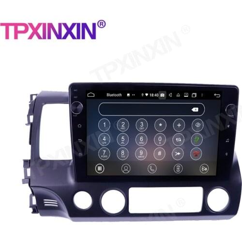 For Honda Civic 2006-2012 4+128G Android 10.0 GPS IPS Car GPS Multimedia Player Head unit Audio Radio Navigtion Tape Recorder