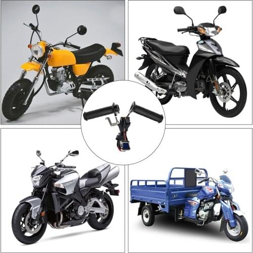 Motorcycle Hander Modified Handlebar Grips Motorcycle Heated Grips with Aluminum Alloy Switch for 22mm Handlebar