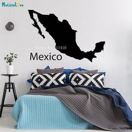 Mexico Map Wall Sticker Educational for Kids Home Decoration Living Room Self-adhesive Simple Nursery Art Murals YT705