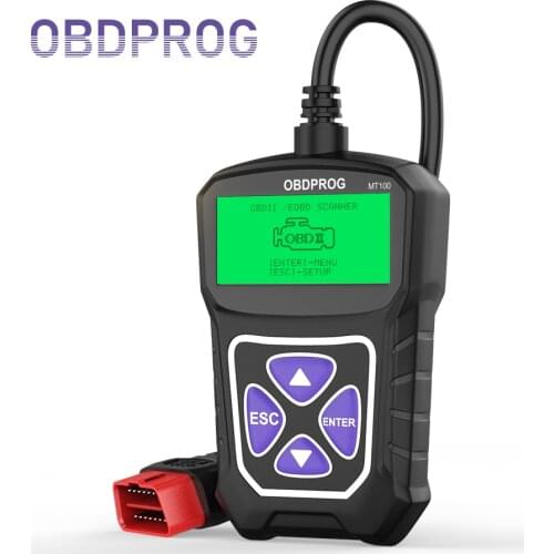 OBDPROG MT100 OBD2 Diagnostic Read Erasing Code Engine Warning Light Smoke Emission Analyzer Car OBD 2 Easy Automotive Scanner