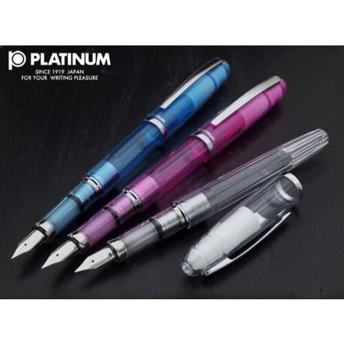 Original Platinum Ink Pen Transparents Crystal Stainless Steel Nib Fountain Pen PGB-3000A