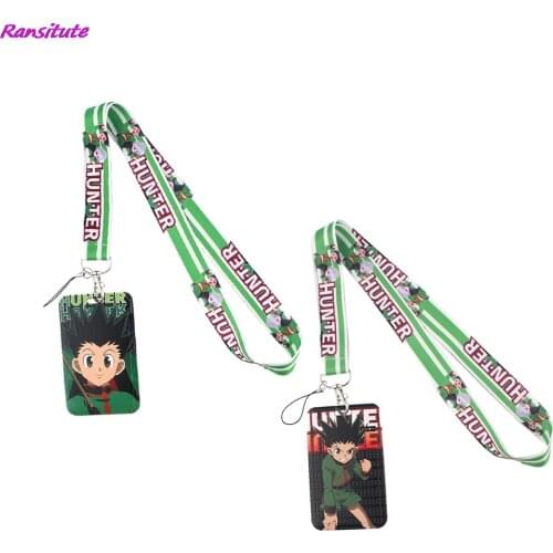 Ransitute R1376 Anime Hunter Boy Fashion Lanyards ID Badge Holder Bus Pass Case Cover Slip Bank Credit Card Holder