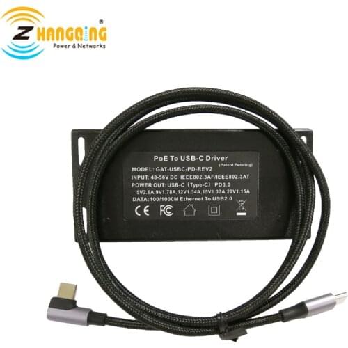 PoE to USB-C Charger Splitter transfer Power & Data with USBC Cable work for Tablet Microsoft Surface Go Samsung Galaxy Tab, et