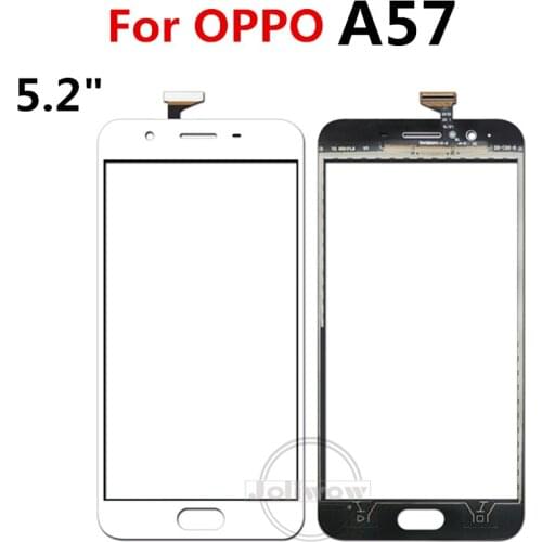 For OPPO A57 touch panel Front Outer Screen Glass Lens cover replacement parts For oppo A 57 A57 Front glass Panel