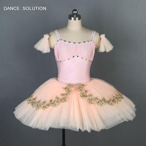 Spandex Camisole Pre-professional Ballet Tutu Standard Practice Tutus for Women Sleeveless Dress Girl Stage Solo Costumes BLL073