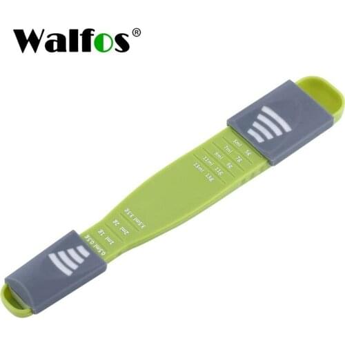 Walfos Measure Cup Double End Eight Stalls Adjustable Scale Measuring Spoons Metering Spoon Baking Tool Kitchen Accessories