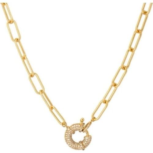 POTCET Womens Geometric Circle Necklace Pendant 2021 New Retro Necklace Korean Fashion Personality Niche Free Shipping Jewelry