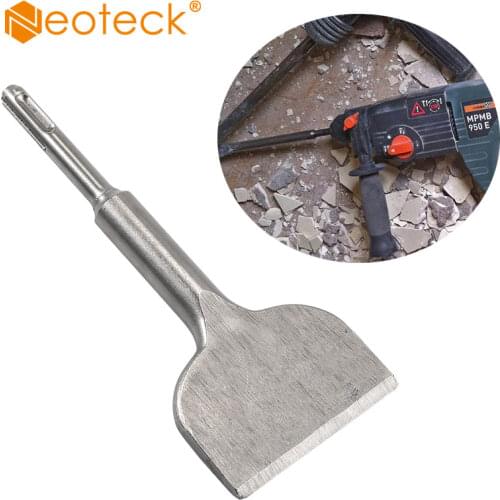 Neoteck SDS-plus 75mm Wide Chisel Cranked Angled Bent Electric Hammer Tile Removal Chisel Scraper Bits For Walls Floor Tool