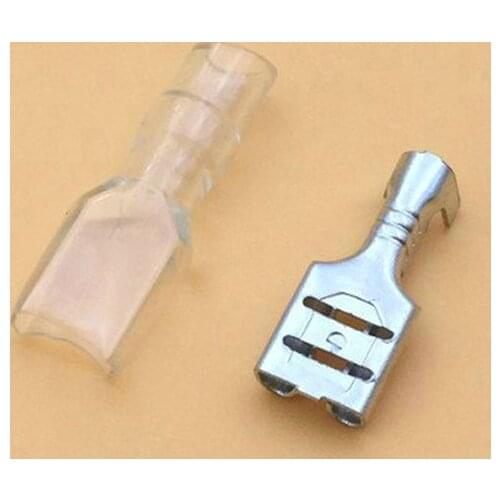 100Sets(200pcs) Female Spade Connector 2.8 /4.8 /6.3 Crimp Terminal with Insulating Sleeves For Terminals