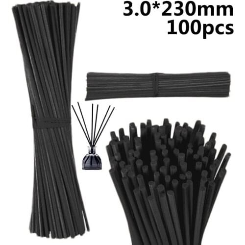 100 PcsStraight Rattan Reed Black Sticks Fragrance Diffuser Aroma Essential Use