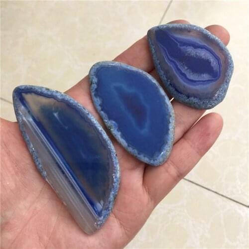 3PCS Natural Agate Geode Slice Agate Polished Crystal Brazil Healing Reiki Stone Quartz Mineral Coaster As Gift