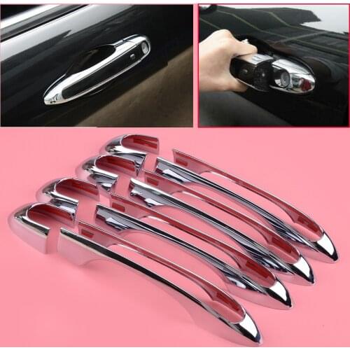 4 Set Outside Door Handle Margin Cover Hollow Moulding fit for Jeep Cherokee 2014 2015 2016 2017 2018 2019 2020