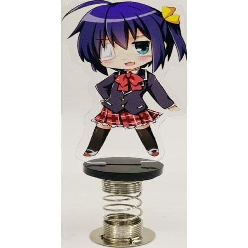 Anime Chuunibyou Demo Koi Ga Shitai Spring Shake Fighter Stand Model Plate Acrylic Laser Desktop Car Decoration Toy Gift