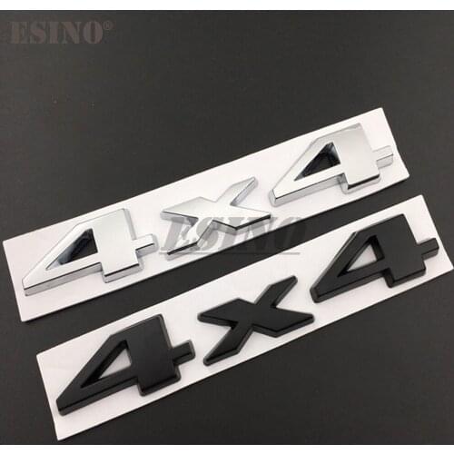 Car Styling 3D 4WD 4 Wheel Drive Offroad 4 x 4 Car Metal Alloy Trunk Adhensive Badge Body Tailgate Displaceme Emblem For Jeep