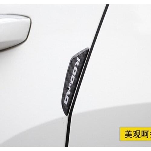 CAR STYLING DOOR ANTI-COLLISION STRIP CARBON FIBER PROTECT STICKER For SKODA KODIAQ 2017 ACCESSORIES