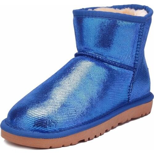 New Arrival High Quality Genuine Leather Snow Boots Fashion Warm Winter Boots Ladies Ankle Boots Women Shoes Australia Boots