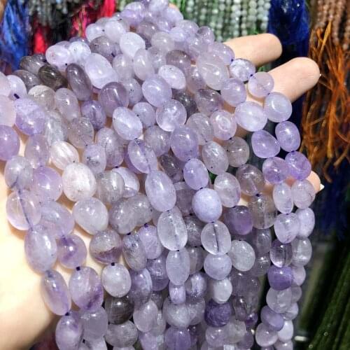 Natural Stone Irregular Lavender Purple Jades Loose beads Fit Jewelry making DIY Necklace Bracelet Accessories For Women 8x10mm